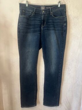 Levi’s Signature Curvy Straight Jeans Women’s Mid High Rise 10.5” Stretch Sz 14
